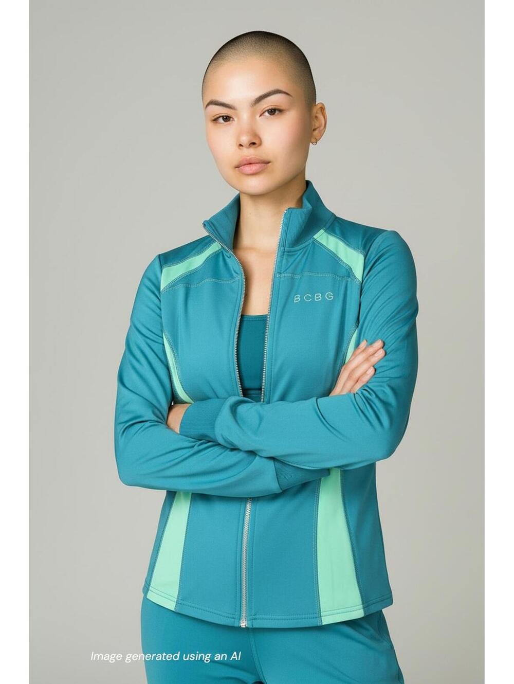 NWT BCBG Max Azria Aquamarine Women's Activewear Jacket Size M ($160) BCN13796J